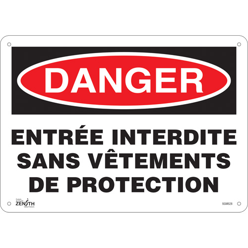 "Entrée Interdite" Sign, 10" x 14", Aluminum, French - SGM528