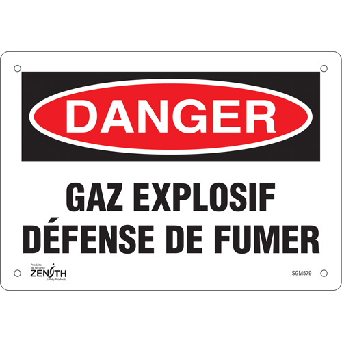 "Défense De Fumer" Sign, 7" x 10", Aluminum, French - SGM579