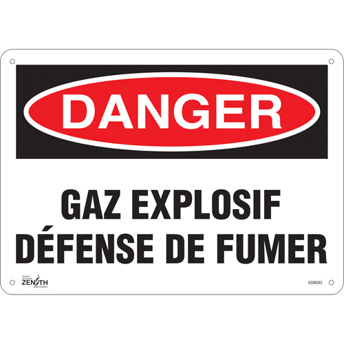 "Défense De Fumer" Sign, 10" x 14", Aluminum, French - SGM582