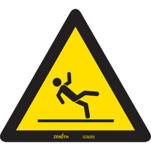 Slippery Surface CSA Safety Sign, 6" x 6", Vinyl, Pictogram - SGN069