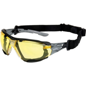 Z2900 Series Safety Glasses with Foam Gasket, Amber Lens, Anti-Scratch Coating, CSA Z94.3/ANSI Z87+ - SGQ765