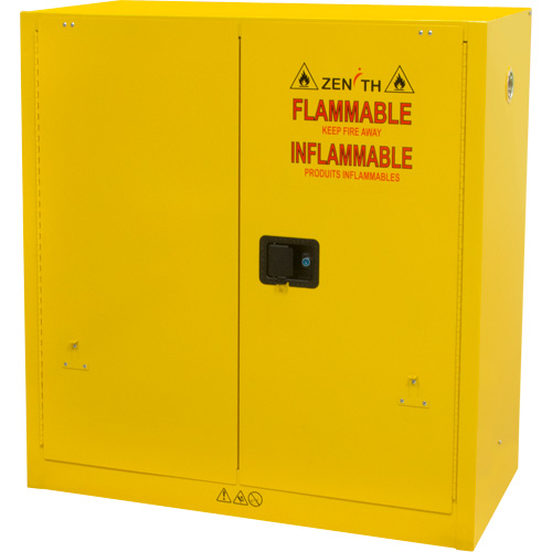 Flammable Storage Cabinet, Self-Closing, 2 Door, 43" W x 18" H x 44" D - SGU465