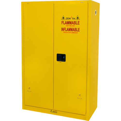 Flammable Storage Cabinet, Self-Closing, 2 Door, 43" W x 18" H x 65" D - SGU466