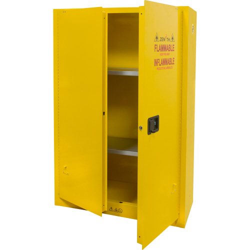 Flammable Storage Cabinet, Self-Closing, 2 Door, 43" W x 18" H x 65" D - SGU466 - Image 2