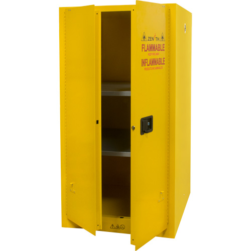 Flammable Storage Cabinet, Self-Closing, 2 Door, 34" W x 34" H x 65" D - SGU467 - Image 2
